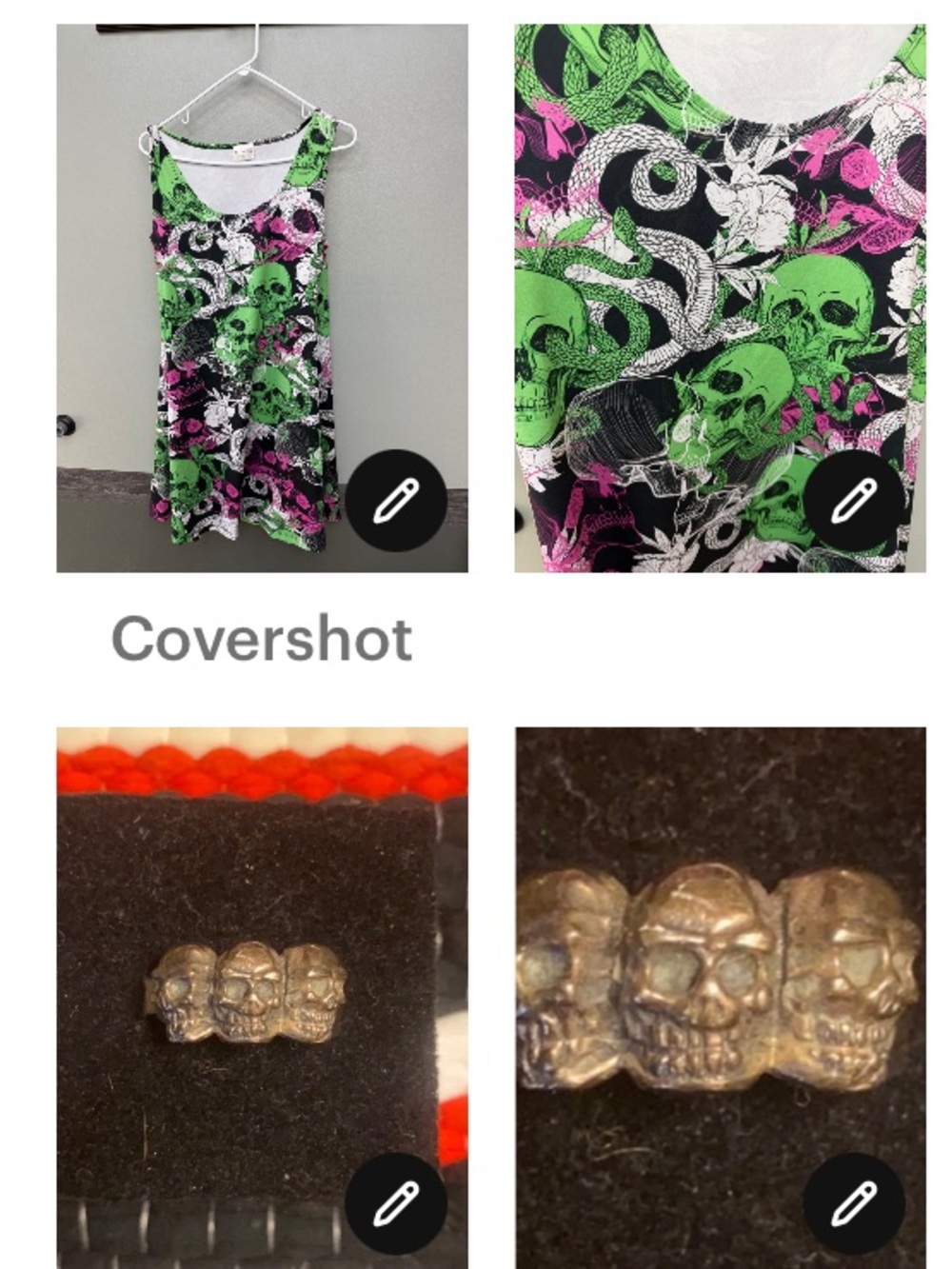 925 Skull ring size 7